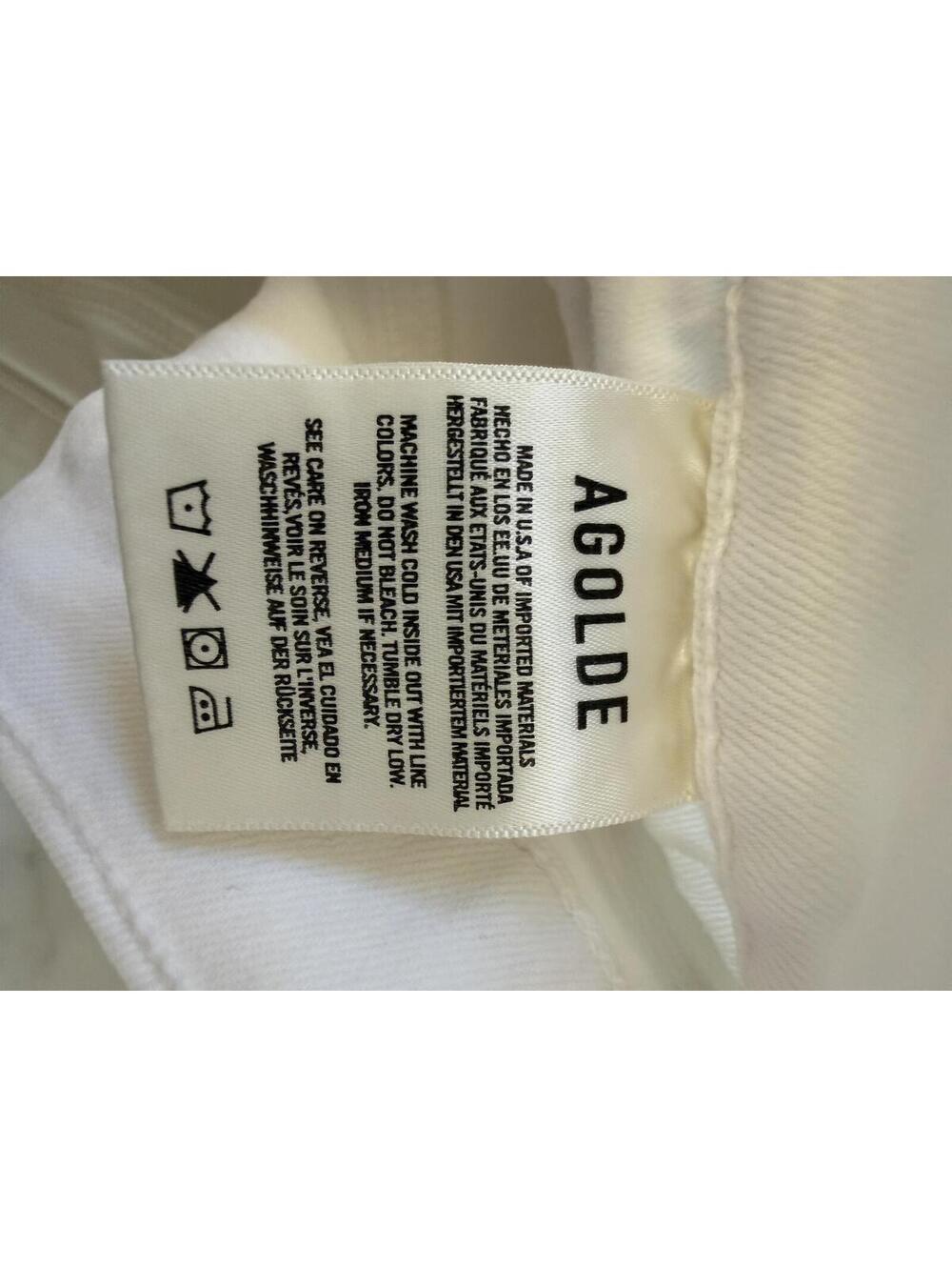 AGOLDE White Straight Leg Jeans Size 27 - Picture 4 of 7